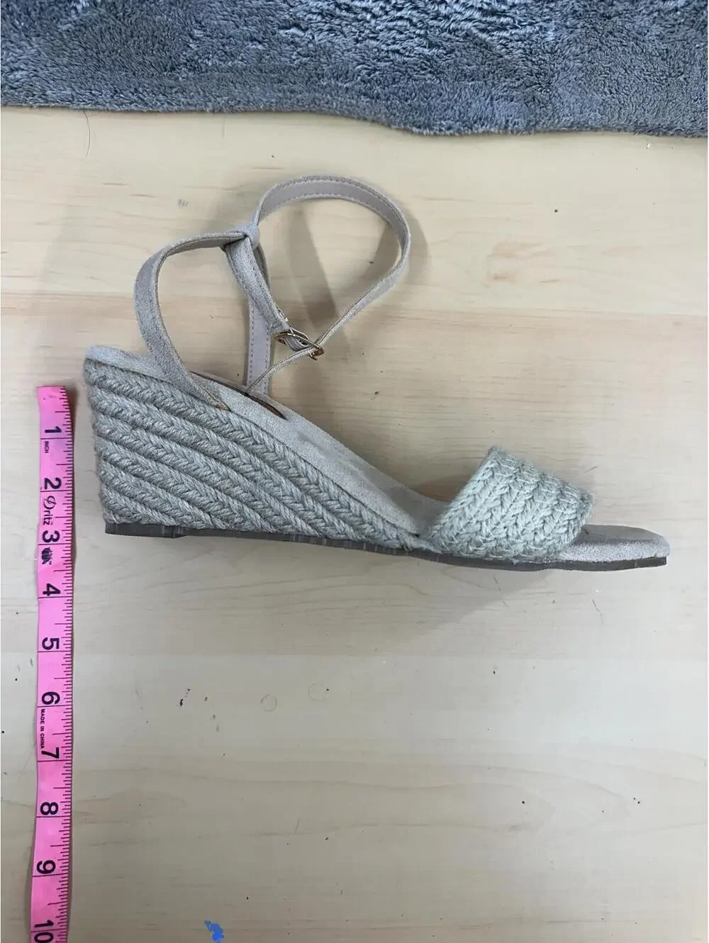 Pink Lily‎ woven espadrille wedge sandals